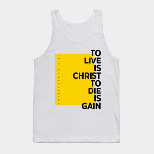 Christian Verse Design Phil. 1:21 Tank Top